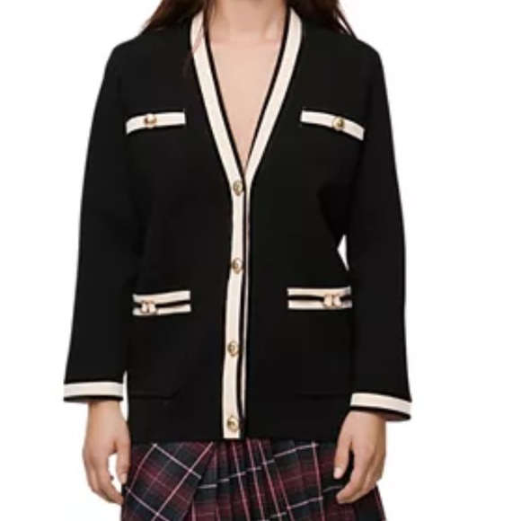 Maje | Mysteron Button Front Cardigan/Sweater | 3/L - Picture 1 of 8
